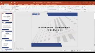 Unit 11 Introduction to Communication Skills [upl. by Wainwright]