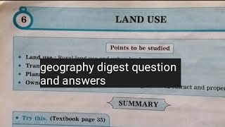 8th standard geography digest question and answers lesson 6 LAND USE Maharashtra board ❤️👍🏻 [upl. by Nerak951]