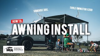 Vamoose amp Thule Omnistor Awning Install  VW Crafter Camper Conversion [upl. by Lorelle]