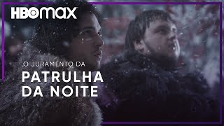 Jon Snow e Sam Tarly fazem o juramento para a Patrulha da Noite  A Guerra dos Tronos  HBO Max [upl. by Gylys]