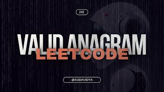 Valid Anagram  leetcode javascript india codeimage [upl. by Ylicic]