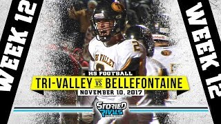 HS Football  TriValley vs Bellefontaine PLAYOFFS 111017 [upl. by Steddman103]