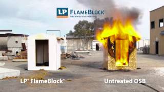 LP® FlameBlock® FireRated OSB Sheathing Burn Event [upl. by Cheyne]