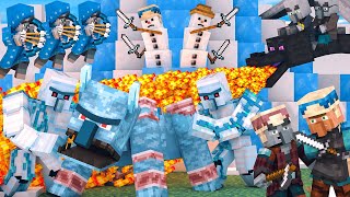 Villager vs Pillager Life Winter War FULL ANIMATION  Minecraft Animation [upl. by Brunhilda]