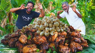 Garlic Mushroom Chicken  Fried Mushroom Chicken  Garlic Fried Chicken  Grandpa Kitchen [upl. by Denna749]