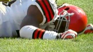 Josh Cribbs get smacked hard by James Harrison [upl. by Lasko]