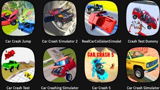 Car Crash Jump Car Crash Simulator 2 RealCarCollisionSimulator Crash Test Dummy Car Crash Test [upl. by Rhys]