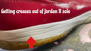 Getting creases out of your Jordan 11 soles [upl. by Irrem506]