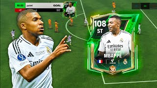 Kylian Mbappe 108 Rated Gameplay amp Review The Best ST In FC mobile 25 [upl. by Newmark1]