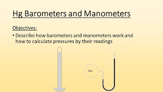 Barometers and Manometers [upl. by Ariada]