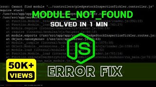 Fix Node Error  nodeinternalmodulescjsloader1078throw err Error Cannot find module [upl. by Ailegra]