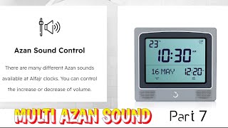 Al fajr clock azan select and azan control  disable the Azan sounds of each prayer  Part 7 [upl. by Omrelliug164]