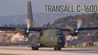 RARE Luftwaffe Transall C160D  Closeup Takeoff from Split Airport SPULDSP [upl. by Ahasuerus]