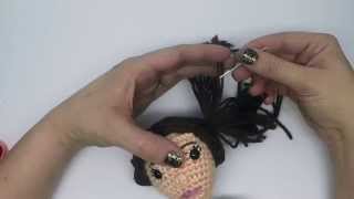 Crochet Amigurumi HAIR tutorial with CraftyisCool AmiguruME [upl. by Abroms983]