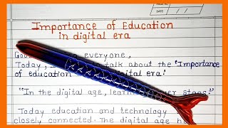 Speech on Importance of Education in Digital Era in English  Speech on Importance of Education [upl. by Womack]