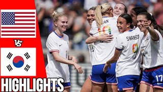 United States vs South Korea  All Goals amp Highlights  Women’s Friendly  010624 [upl. by Silado]