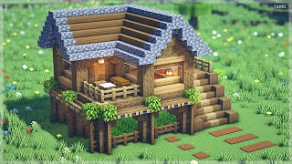 ⚒️ Minecraft  How To Build a Simple Survival House  Starter House 🏡 [upl. by Atiluap861]