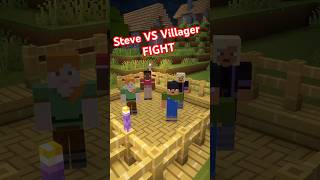 Steve VS Villagers in Minecraft minecraft animation shorts gaming minecraftmemes [upl. by Dnesnwot]