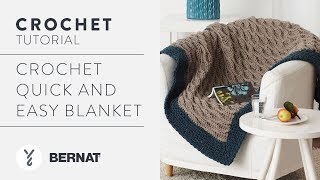 Crochet Quick amp Easy Blanket Tutorial with Free Pattern [upl. by Notxap]