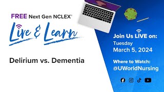 Live  Learn  Delirium vs Dementia [upl. by Volnak868]