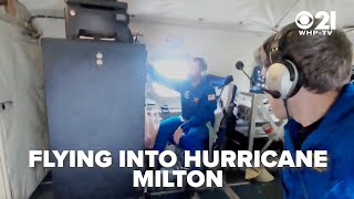 NOAA flies into Hurricane Milton to gather data [upl. by Yelhak]