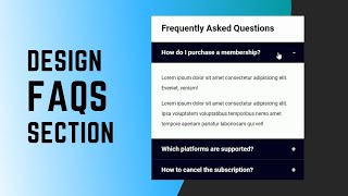 How To Design FAQs Section For Website [upl. by Aveline]