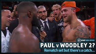 Jake Paul v Tyron Woodley 2 🤔 Rematch Targeted After Woodley Agrees To I Love Jake Paul Tattoo [upl. by Gniliem]