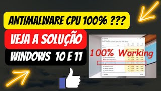 🔴 COMO CORRIGIR ANTIMALWARE SERVICE CONSUMINDO MEMORIA WINDOWS 10 E 11 [upl. by Acker]