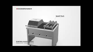 Lavastein Elektrogrill  HEIDEBRENNER modulares System für Gastronomie [upl. by Larine]