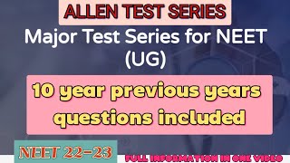 Major test series Allen  Allen offline test series with 10 year pyqs  Allen test series for neet [upl. by Kissie]