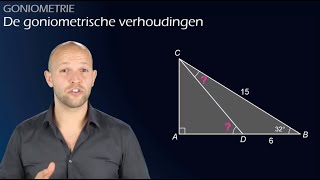 Goniometrische berekeningen met tangens sinus en cosinus havovwo B  WiskundeAcademie [upl. by Einehpets]