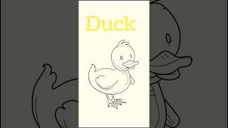 Duck 🦆 drawing reels shorts drawing ytshort kids [upl. by Baseler389]