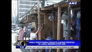 Manila port area cleared of illegal vendors [upl. by Hamid204]