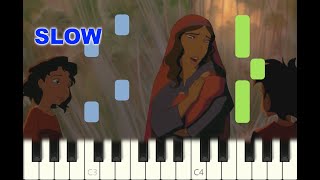 SLOW piano tutorial quotDELIVER USquot The Prince of Egypt 1998 with free sheet music [upl. by Reinhold]