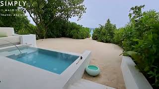 Westin Maldives Miriandhoo  Deluxe Beach Villa with Pool Room Tour [upl. by Rivalee]