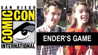 Enders Game Interview  Asa Butterfield Hailee Steinfeld  SDCC 2013  Beyond The Trailer [upl. by Kiley]