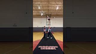 Navarro cheer partner stunt sportshorts acro cheer stunts fitness gym motivation [upl. by Anayt]