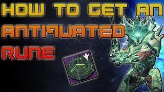 Destiny How to Get and Complete an Antiquated Rune [upl. by Lazare]