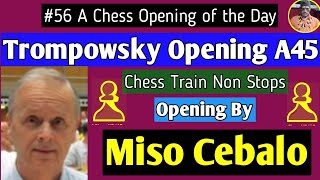 Trompowsky Opening A45  Miso Cebalo vs Misa Pap 2005 chess [upl. by Nitsirk]