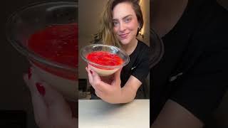 Panna Cotta ❤️ pannacotta recipe easyrecipe strawberry foodtiktok cooking baking asmr asmrs [upl. by Lossa]