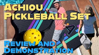 Achiou Pickleball Set Unboxing and Review plus Play achiou pickleball fitness fun game sports [upl. by Coopersmith]