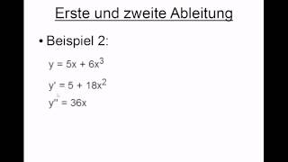 Erste  zweite Ableitung [upl. by Sarat75]