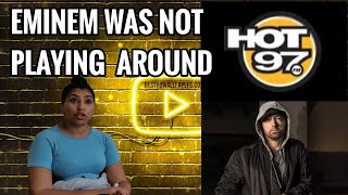 EMINEM HOT 97 INTERVIEW ABOUT BENZINO REACTION [upl. by Xanthe]