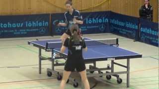 Tischtennis 2Liga Wendelstein vs Baunatal2013 3ADodean vs Alena Lemmer [upl. by Gen]