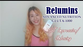 Relumins Gluta1000 First Impressions Review [upl. by Ainoloppa]