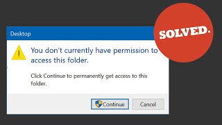 Solved You dont Currently Have Permission to Access this Folder  Windows 11 [upl. by Ellehcal448]