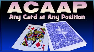 Any Card at Any Position  IMPROMPTU ACAAN Classic Card Trick with Tutorial  NO SET UP [upl. by Aerol]