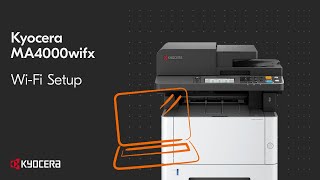 Kyocera MA4000wifx Local WiFi Setup from the Printer [upl. by Alemak]