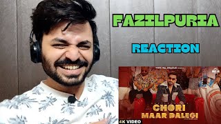 Fazilpuria  Chori Maar Dalegi Official Music Video  Reaction by Ashish Gaur [upl. by Airotahs]