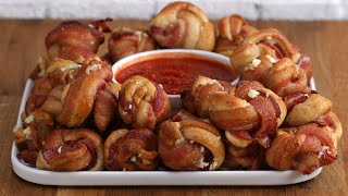 BaconWrapped Parmesan Garlic Knots [upl. by Sigismond]